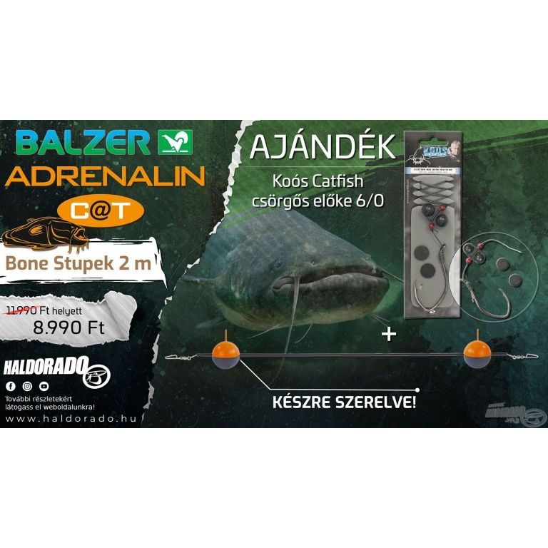 BALZER Adrenalin Cat Bone Stupek 2 m + Ajándék