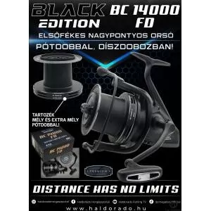 BLACK EDITION BC 14000 FD - extra nagy zsinórkapacitású elsőfékes nagypontyos orsó