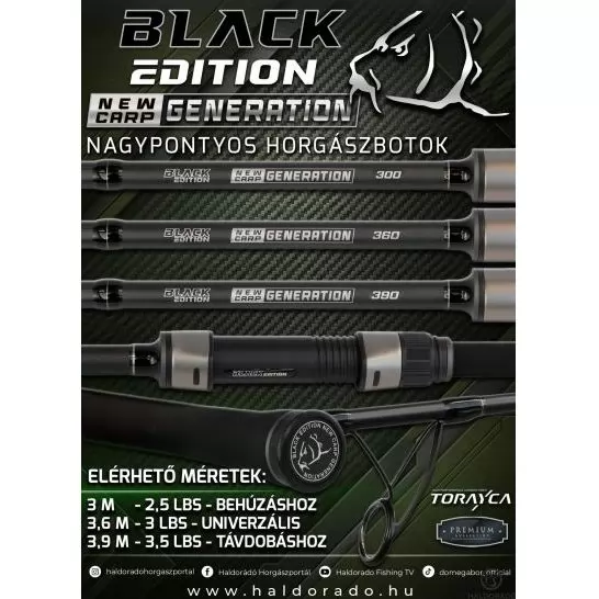 BLACK EDITION NEW GENERATION CARP 360 3 Lbs univerzális nagypontyos horgászbot termék kép
