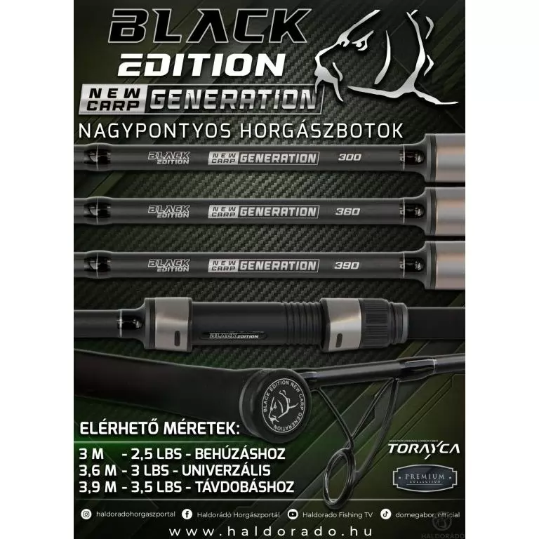 BLACK EDITION NEW GENERATION CARP 360 3 Lbs univerzális nagypontyos horgászbot / 1