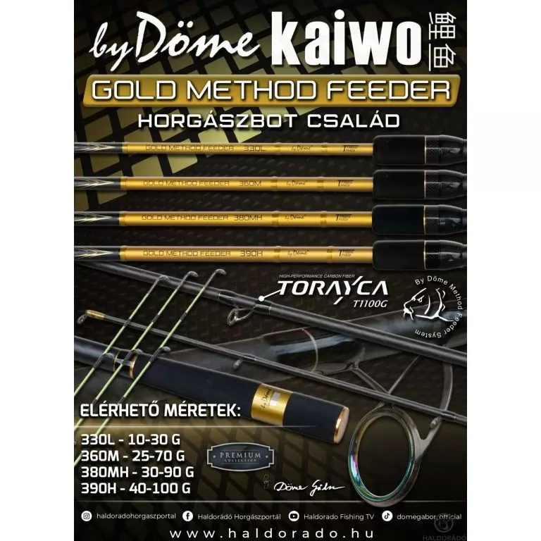 By Döme Kaiwo Gold Method Feeder 390H horgászbot / 1