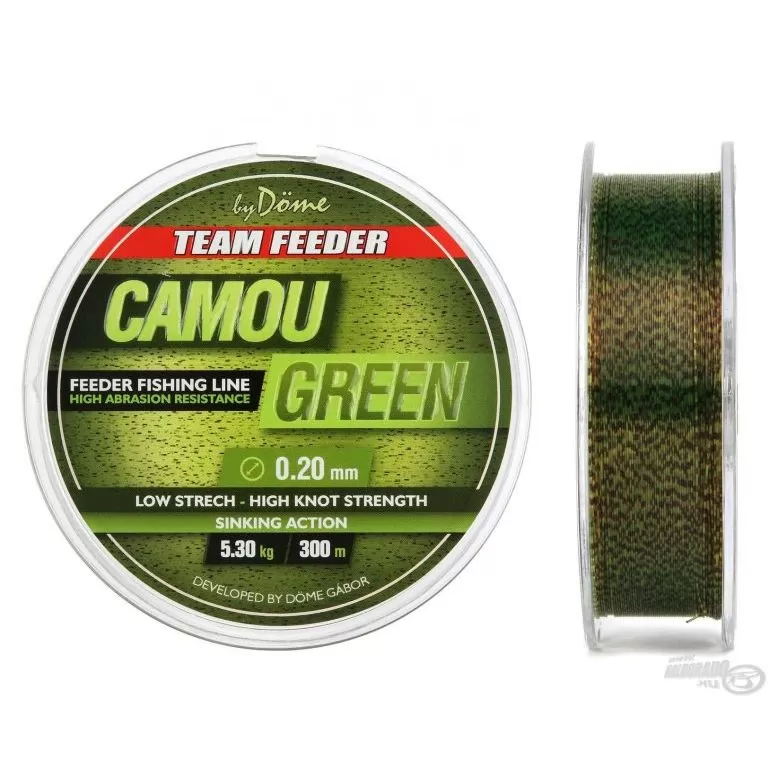 By Döme TEAM FEEDER Camou Green Line 0,20 mm / 1