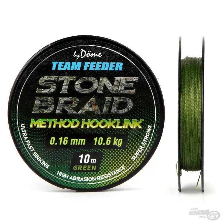 By Döme TEAM FEEDER Stone Braid Green 0,08 mm / 1