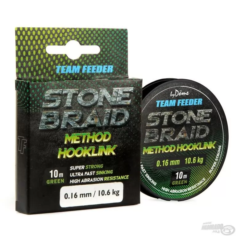 By Döme TEAM FEEDER Stone Braid Green 0,12 mm / 2