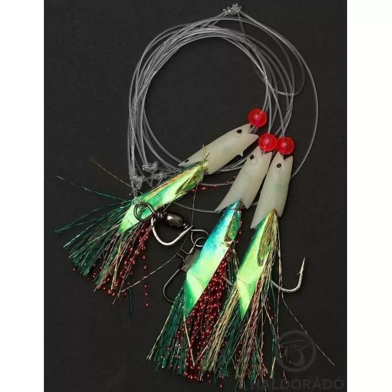 DAM Searig 5 Mackrel Glow Hokkai 100 cm / 10 cm előre szerelt tengeri előke / 1