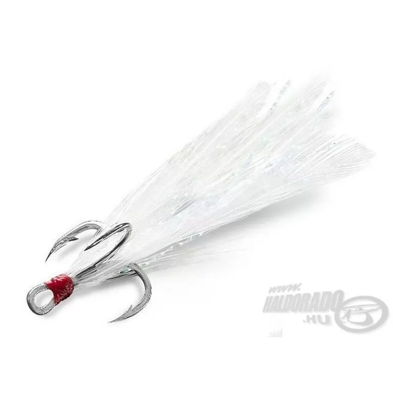 DELPHIN B!RD Triple hook fehér tollak - 4 / 1