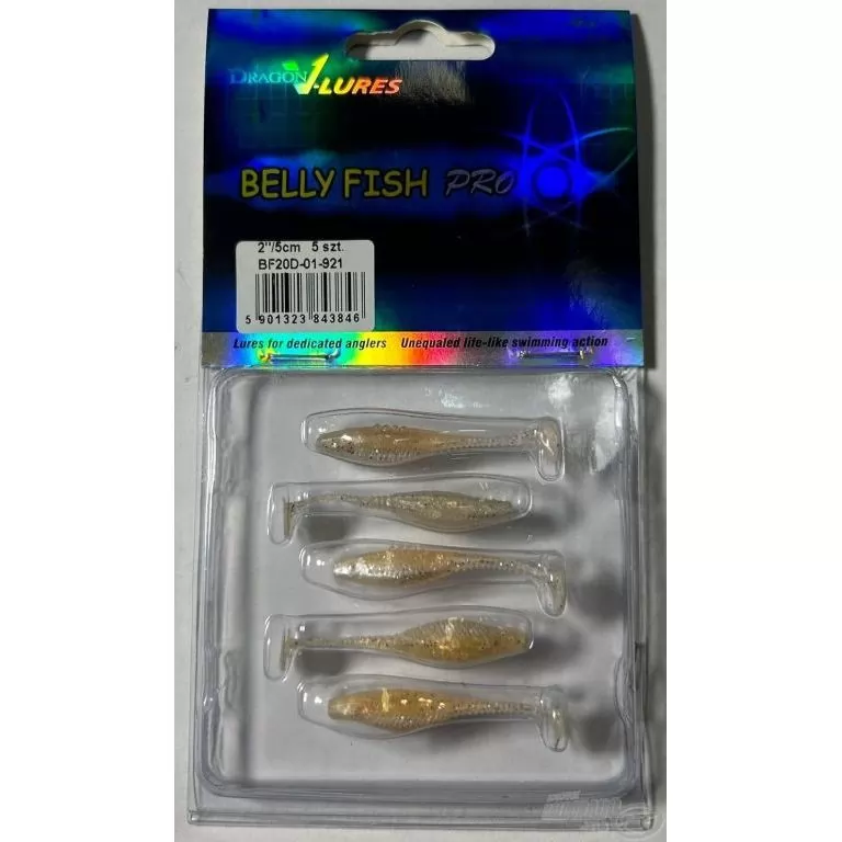 DRAGON Belly Fish Pro 5 cm - Pearl / Clear Orange Glitter / 2