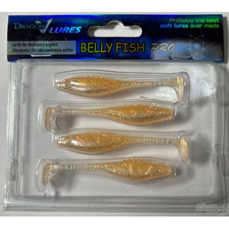 DRAGON Belly Fish Pro 7,5 cm - Pearl / Clear Orange Glitter