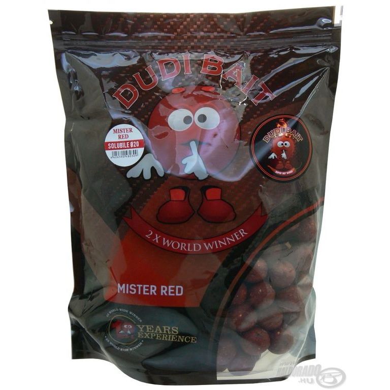 DUDI BAIT Mister Red Super Hot Oldódó 1 kg - 20 mm