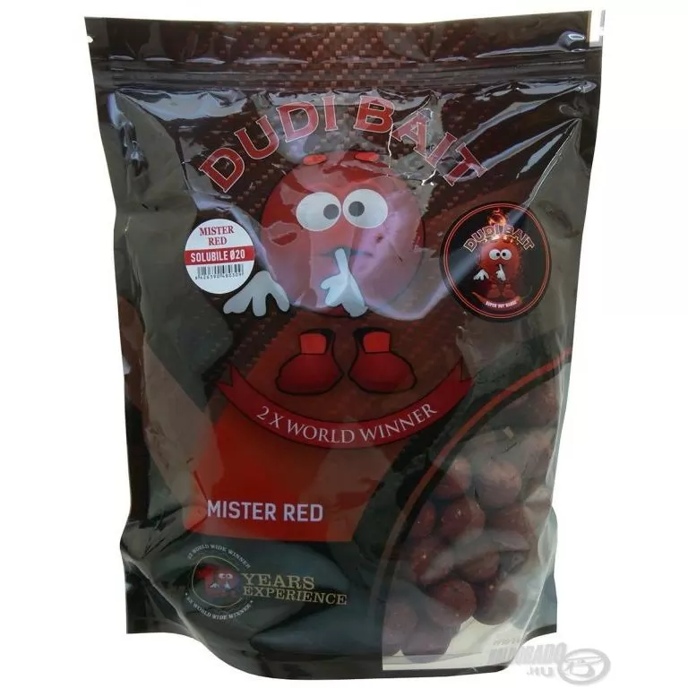 DUDI BAIT Mister Red Super Hot Oldódó 1 kg - 20 mm / 1