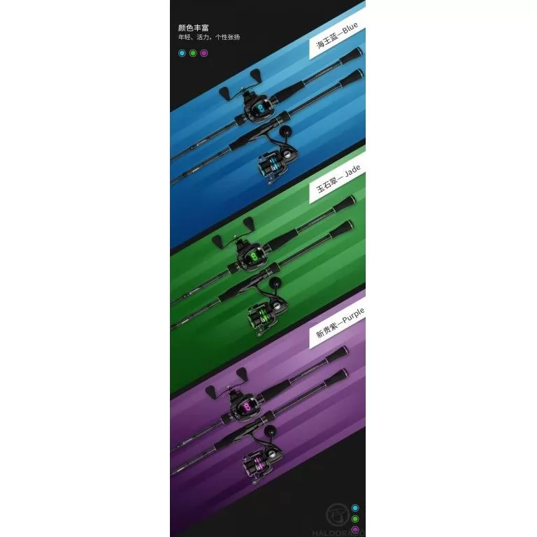 ECOODA Black Thunder Lure Jade 210MS Spinning horgászbot / 7