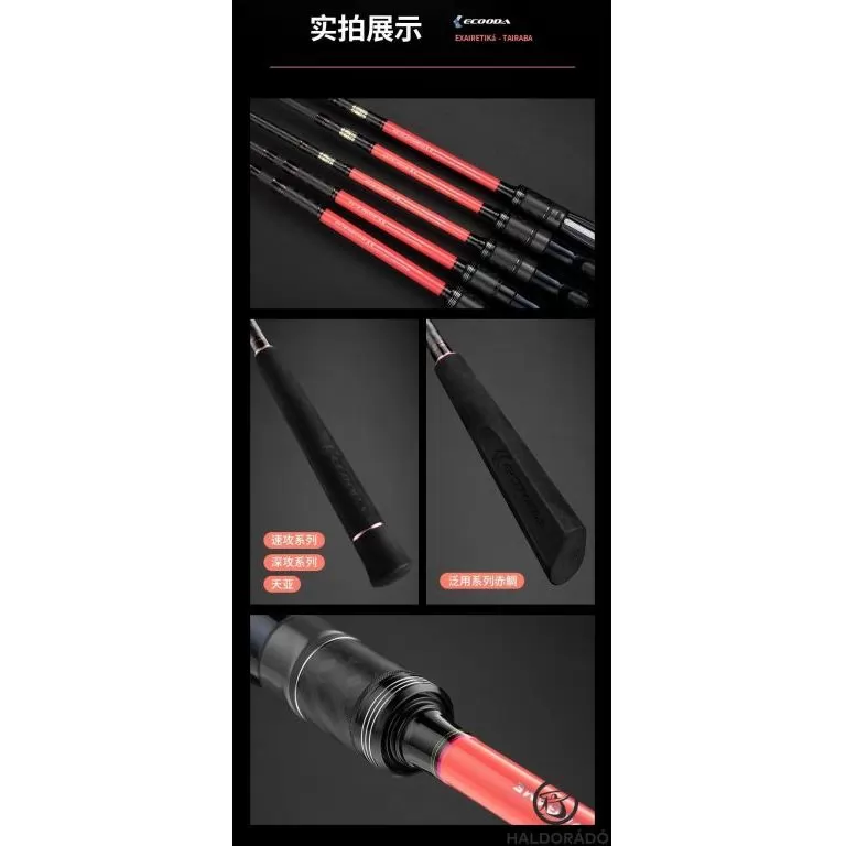 ECOODA ExairEtika Tai Raba 206MHS Spinning JIG-es kősüllős horgászbot / 10