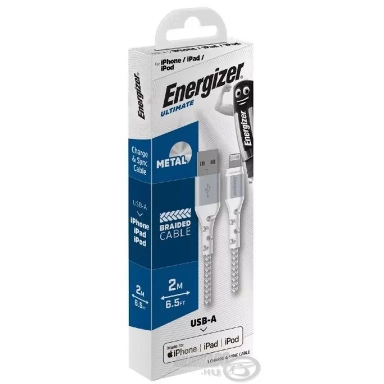 ENERGIZER USB-A - Lightning fehér kábel 2 m / 1