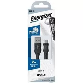 ENERGIZER USB-A - USB-C fekete kábel 2 m