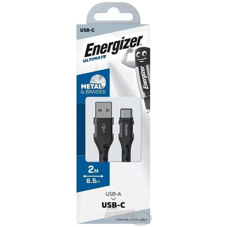 ENERGIZER USB-A - USB-C fekete kábel 2 m / 1