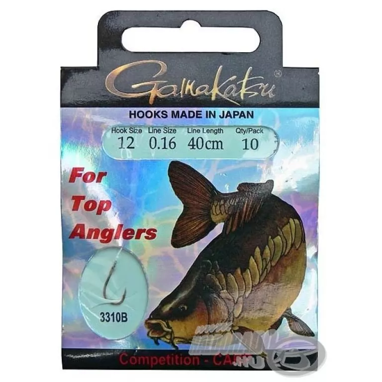 GAMAKATSU Előkötött Pontyozó horog 3310B - 14 / 0,16 / 1