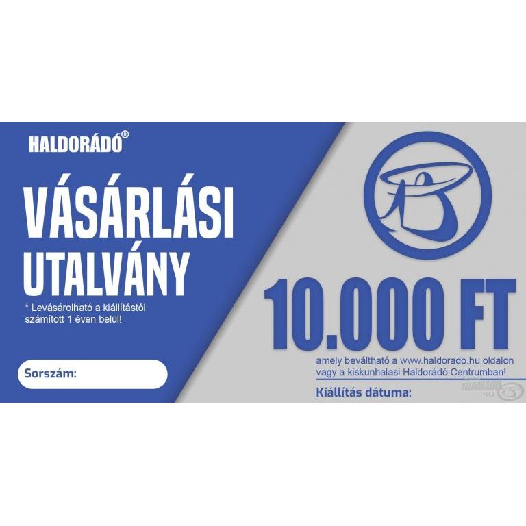 HALDORÁDÓ Ajándékutalvány 10000 Ft