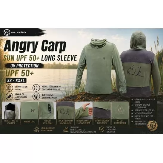 HALDORÁDÓ Angry Carp SUN UPF 50+ Long Sleeve XXXL termék kép