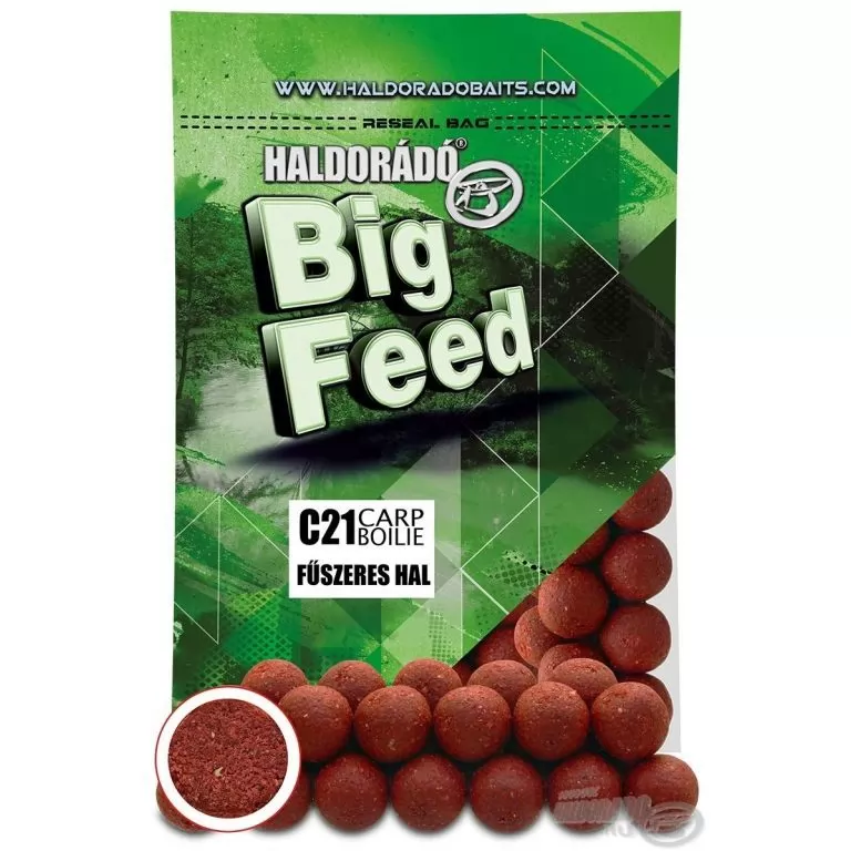 HALDORÁDÓ Big Feed - C21 Boilie - Fűszeres Hal 700 g / 1