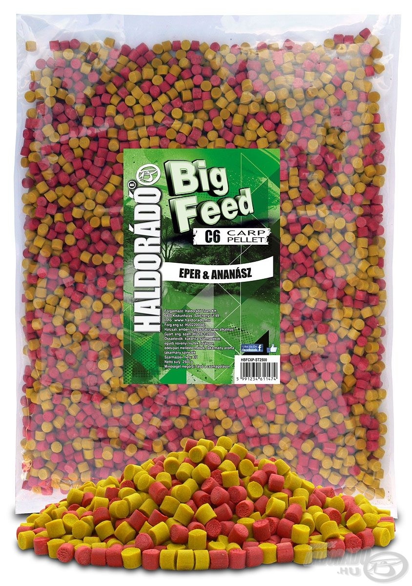 Big Feed - C6 Pellet - Eper & Ananász 2,5 kg