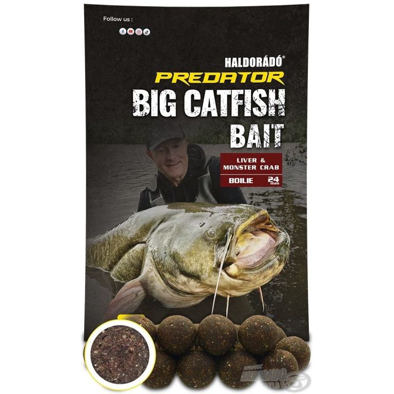 HALDORÁDÓ Catfish Bait Boilie 24+ - Liver & Monster Crab