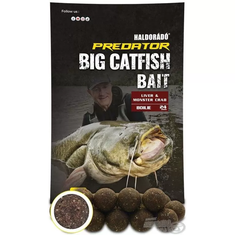 HALDORÁDÓ Catfish Bait Boilie 24+ - Liver & Monster Crab / 1