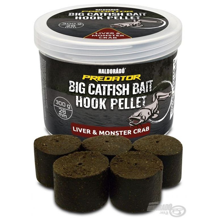 HALDORÁDÓ Catfish Bait Hook Pellet 28 mm - Liver & Monster Crab