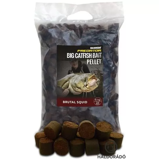HALDORÁDÓ Catfish Bait Pellet 24 mm - Brutal Squid 5 kg
