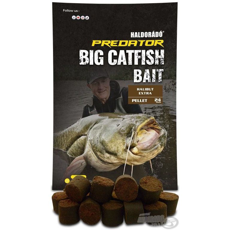 HALDORÁDÓ Catfish Bait Pellet 24 mm - Halibut Extra 1 kg