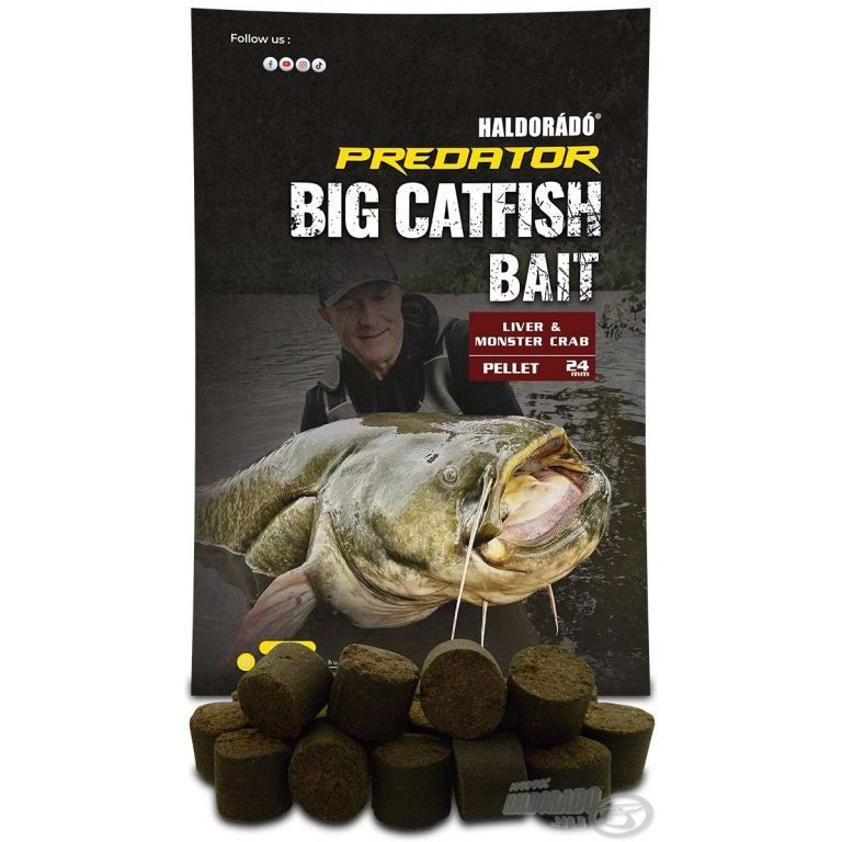 HALDORÁDÓ Catfish Bait Pellet 24 mm - Liver & Monster Crab 1 kg