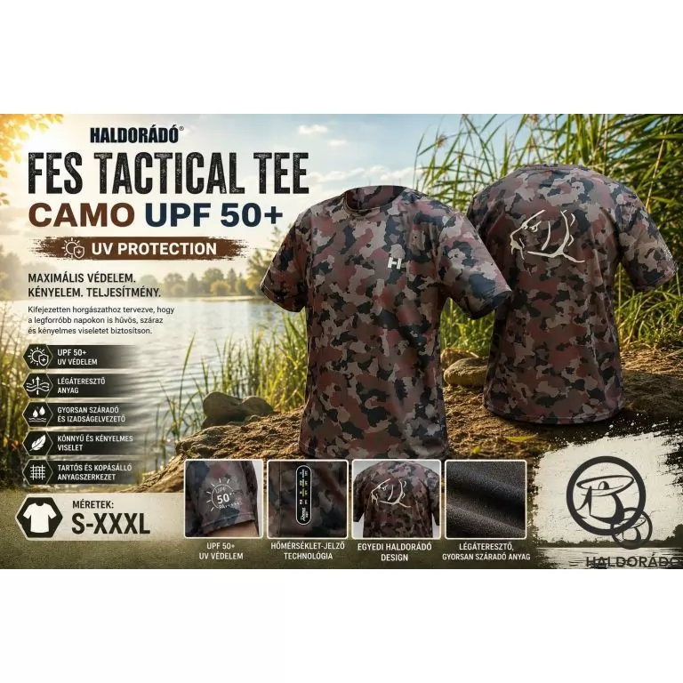 HALDORÁDÓ FES Tactical Tee Camo UPF 50+ XL / 1