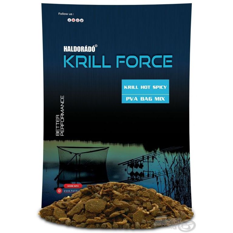 HALDORÁDÓ Krill Force PVA Bag Mix - Krill Hot Spicy