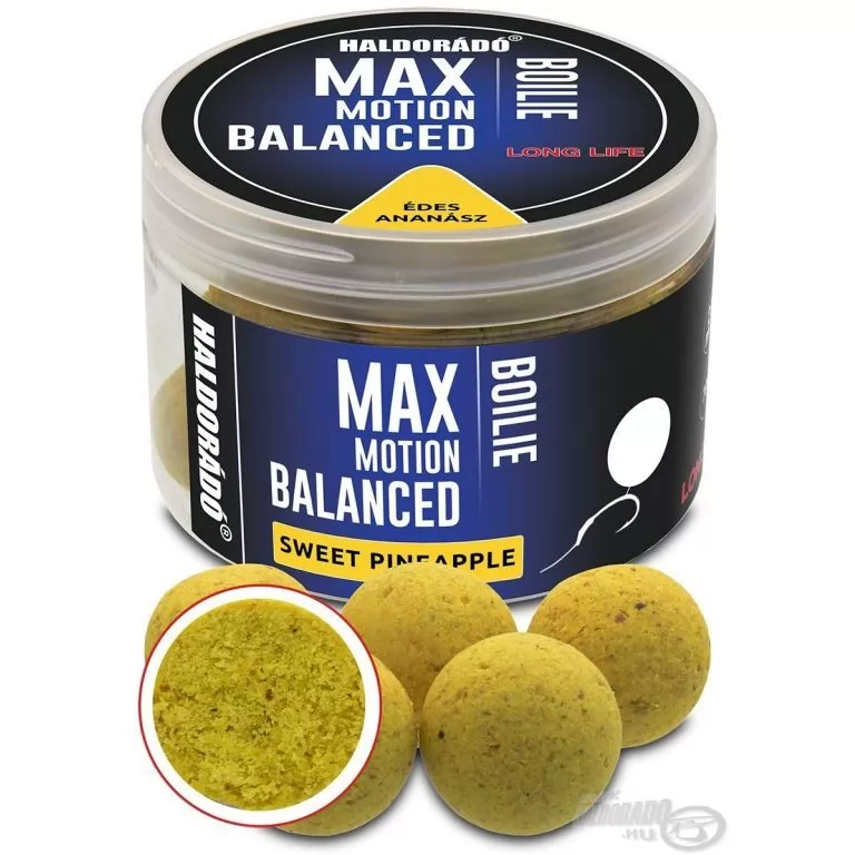 HALDORÁDÓ MAX MOTION Boilie Balanced 20 mm - Édes Ananász / 1