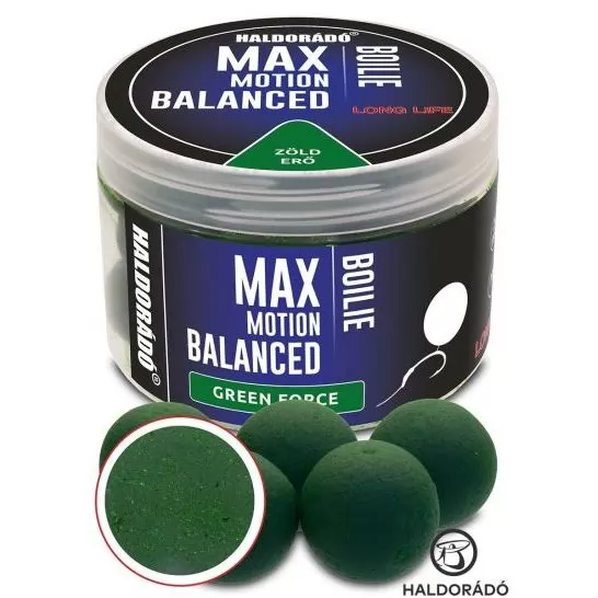 HALDORÁDÓ MAX MOTION Boilie Balanced 20 mm - Green Force