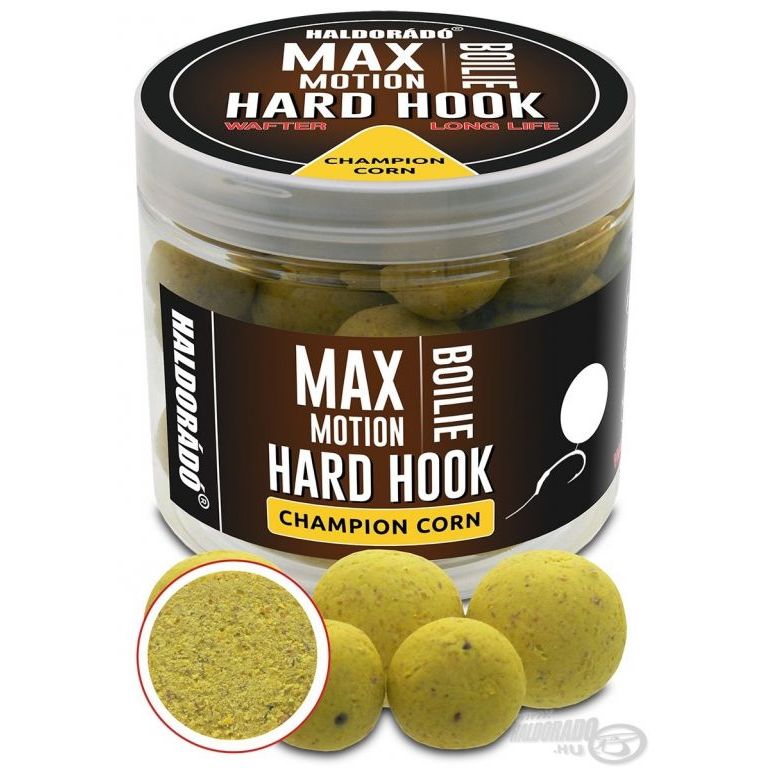 HALDORÁDÓ MAX MOTION Boilie Hard Hook Wafter 16, 20 mm - Champion Corn