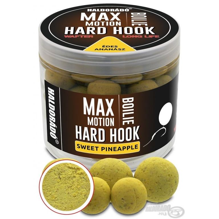 HALDORÁDÓ MAX MOTION Boilie Hard Hook Wafter 16, 20 mm - Édes Ananász