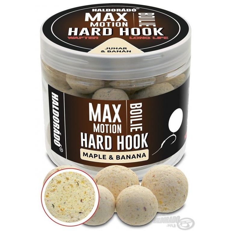 HALDORÁDÓ MAX MOTION Boilie Hard Hook Wafter 16, 20 mm - Juhar & Banán