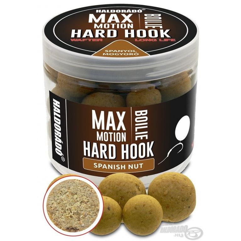 HALDORÁDÓ MAX MOTION Boilie Hard Hook Wafter 16, 20 mm - Spanyol Mogyoró