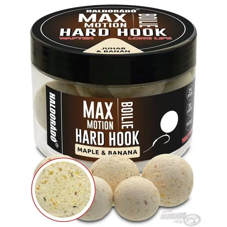 HALDORÁDÓ MAX MOTION Boilie Hard Hook Wafter 24, 30 mm - Juhar & Banán / 1