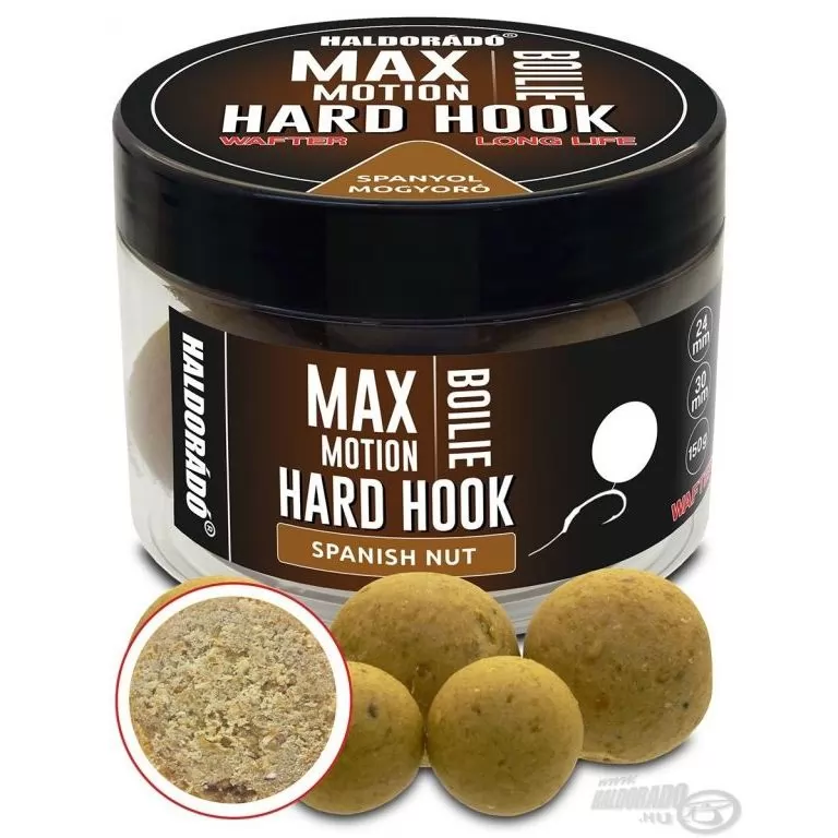 HALDORÁDÓ MAX MOTION Boilie Hard Hook Wafter 24, 30 mm - Spanyol Mogyoró / 1