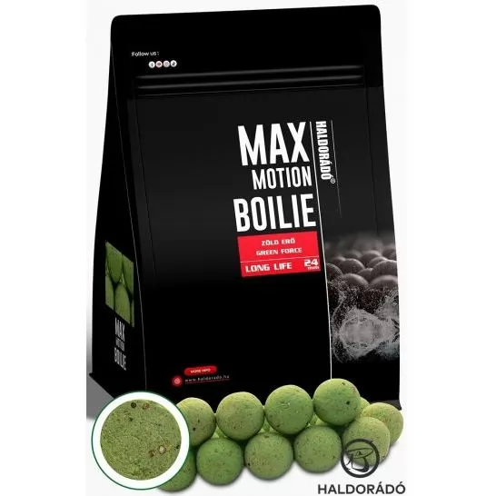 HALDORÁDÓ MAX MOTION Boilie Long Life 24 mm - Green Force