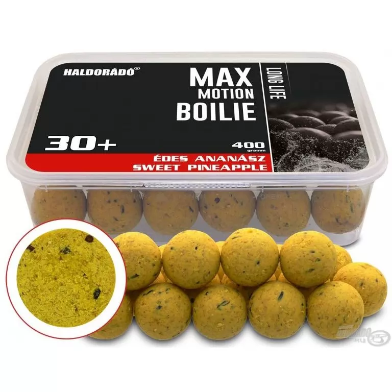 HALDORÁDÓ MAX MOTION Boilie Long Life 30+ mm - Édes Ananász / 1