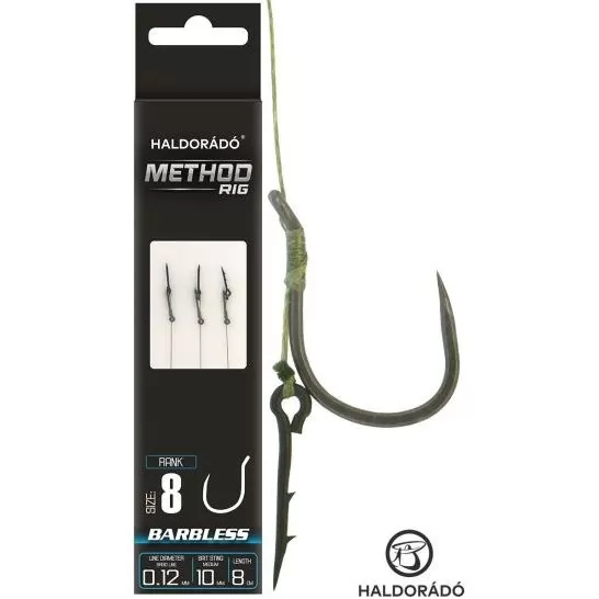 HALDORÁDÓ Method Rig 4 Braid 10 mm / Rank 8 Barbless szakáll nélküli horoggal termék kép