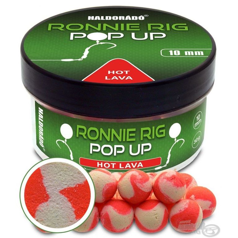 HALDORÁDÓ Ronnie Rig Pop Up 10 mm - Hot Lava