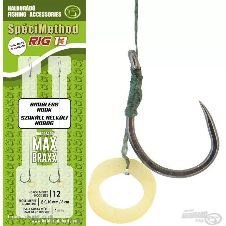 HALDORÁDÓ SpéciMethod Rig13 Braid Banded / 12 barbless / 1