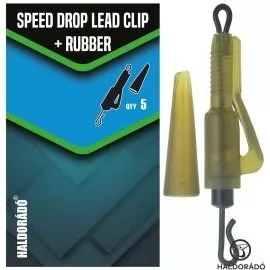 HALDORÁDÓ Speed Drop Lead Clip + Rubber - fix ólomkapocs, gyors súlyleválás