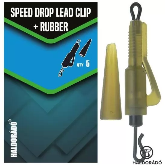 HALDORÁDÓ Speed Drop Lead Clip + Rubber - fix ólomkapocs, gyors súlyleválás
