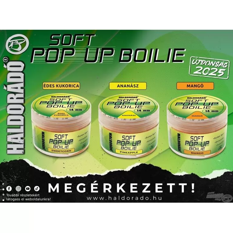 HALDORÁDÓ Super Soft Pop Up Boilie 14 mm - Édes Kukorica / 2