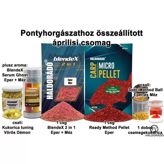 HALDORÁDÓ Tavaszi recept 6 - Pontyhorgászathoz összeállított áprilisi csomag