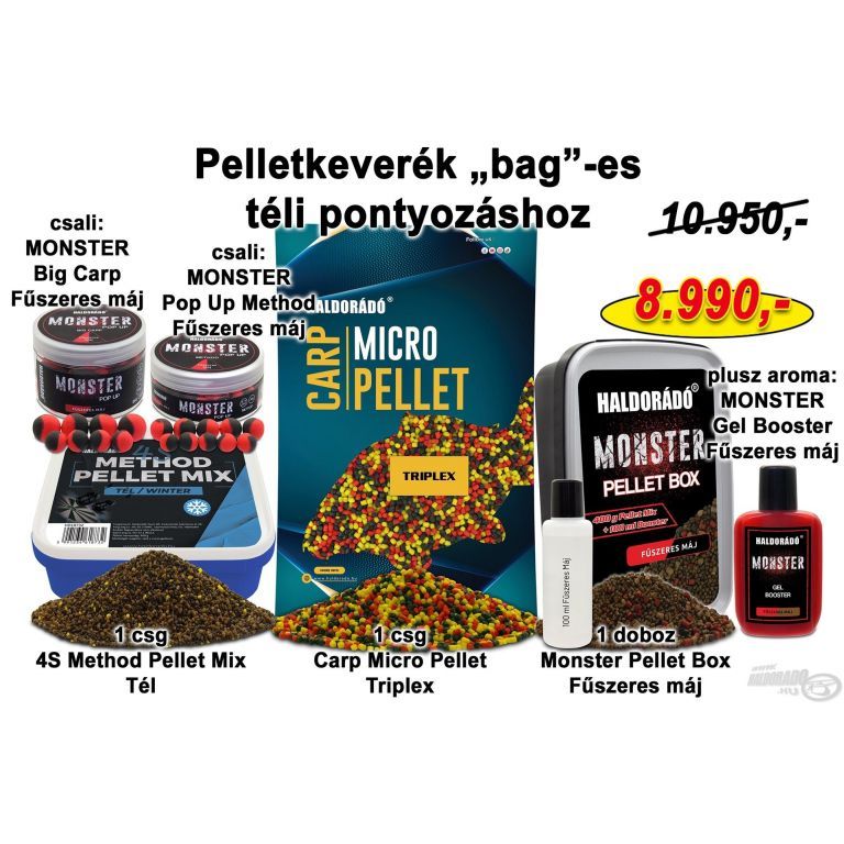 HALDORÁDÓ Téli recept 5 - Pelletkeverék „bag”-es téli pontyozáshoz